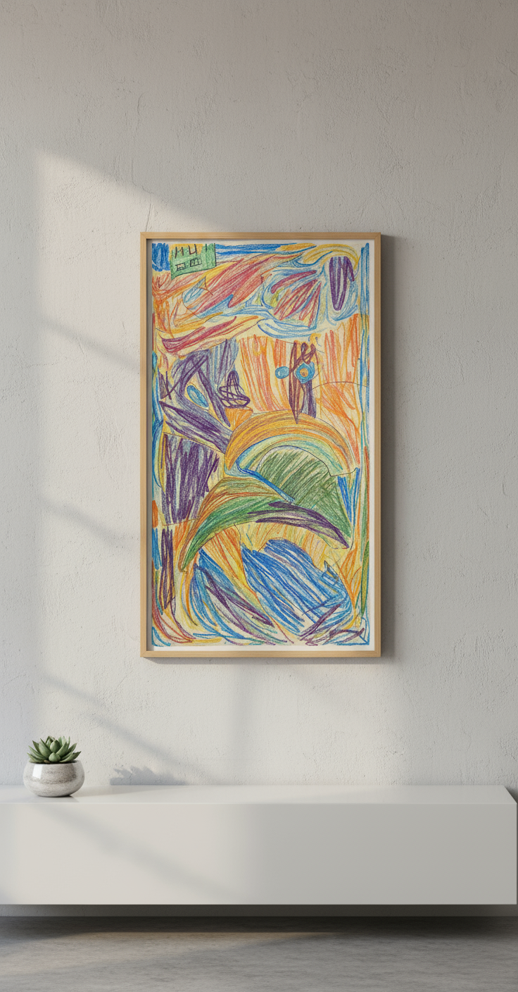 City Dream Chromatic Cascade colorful abstract wall art digital download