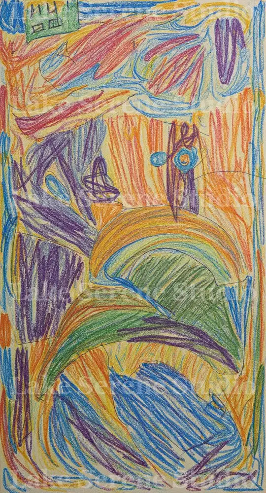 City Dream Chromatic Cascade colorful abstract wall art digital download